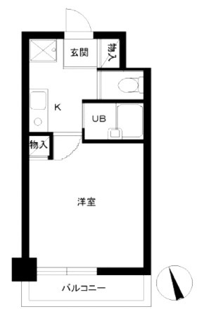 スカイコート本郷東大前第２の間取り|1K