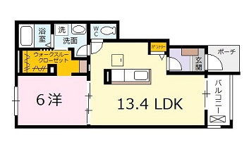 カルムトロワ　Ｋ　Ⅳの間取り