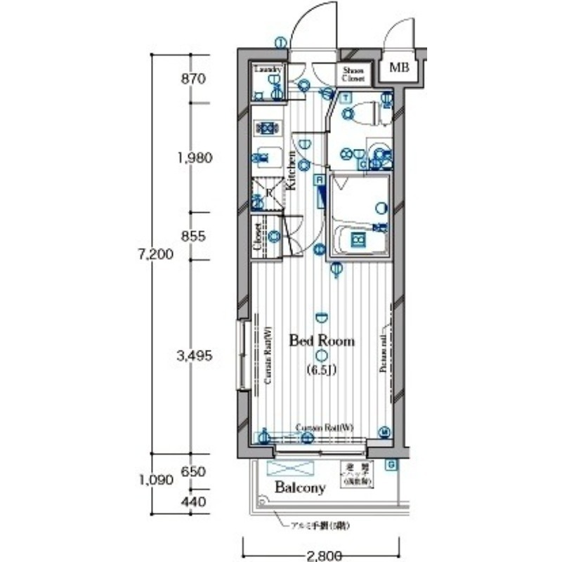 板橋区宮本町の賃貸マンションの間取り