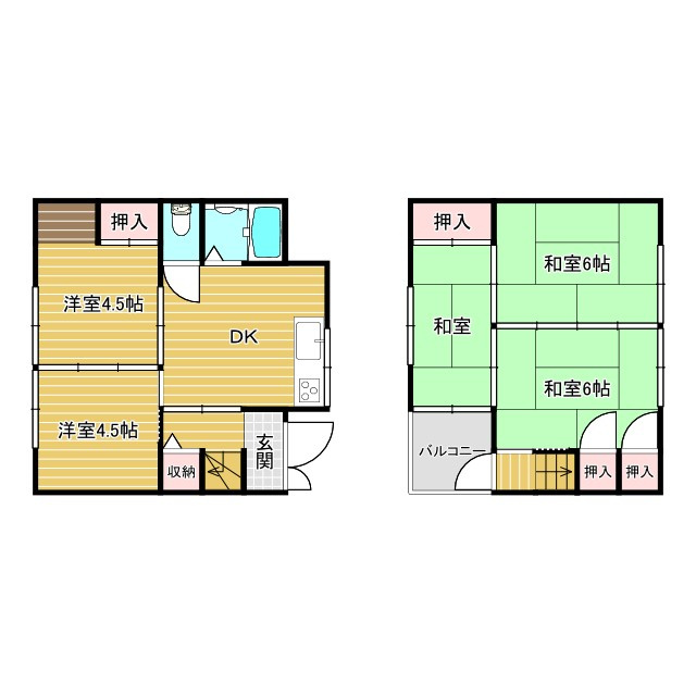 魚住戸建ての間取り