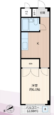 加藤マンションの間取り|反転タイプ
