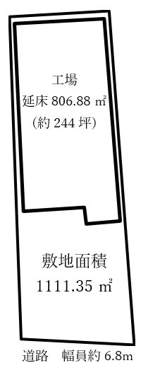 伊丹市北園3丁目売工場48000万円の区画図