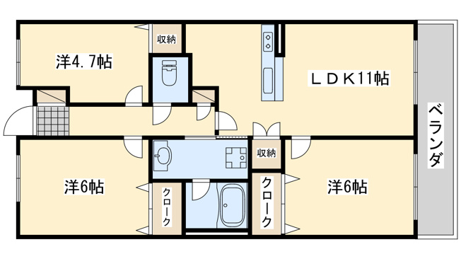 【間取り】 | KAIZUKA　REEPLEX　R,S