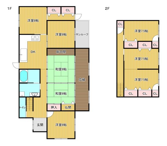 中古　柳川市　下宮永町619-7の間取り