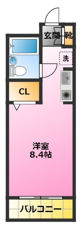 クリフトンコートの間取り|1階コンビニ、ブレーメン商店街沿いで生活便利♪