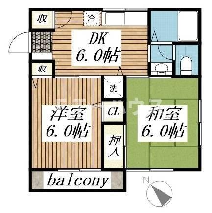 クレール松飛台の間取り