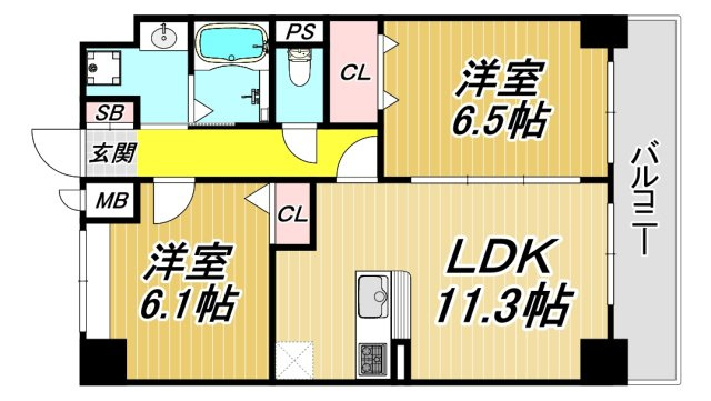 グラシス池尻の間取り