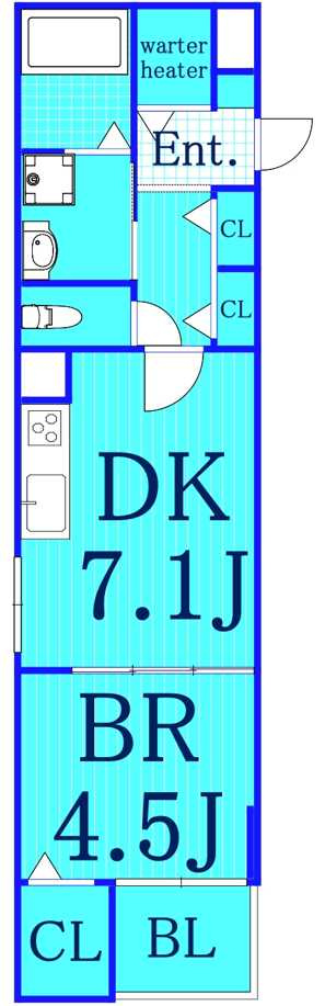 横浜市鶴見区生麦５丁目の賃貸マンションの間取り