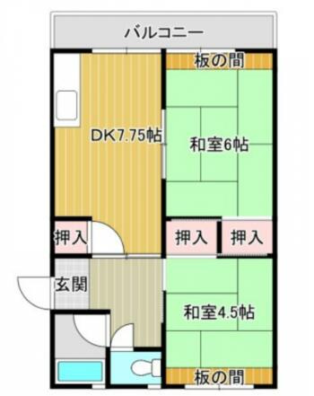 石巻市駅前北通り２丁目の一棟マンションの間取り