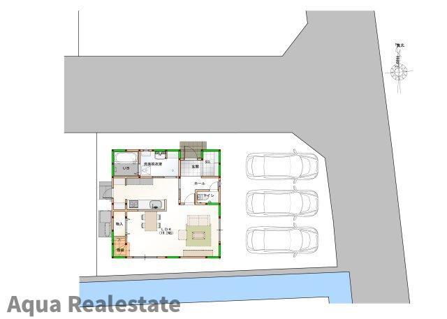 オール電化デザイナーズハウス藍住町東中富⑦の区画図