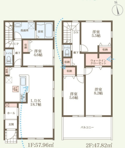 ★綾部市広小路　新築一戸建ての間取り|1号地
