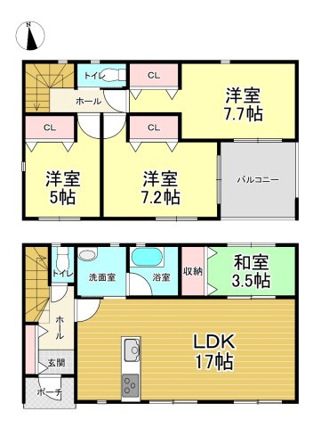 【間取り】 | クレイドルガーデン石巻市開北第7