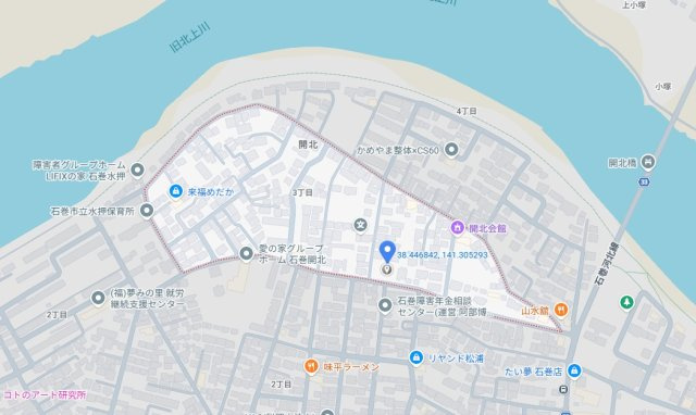 【地図】 | クレイドルガーデン石巻市開北第7