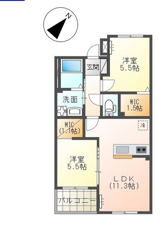 エスポワール　ESPOIRの間取り