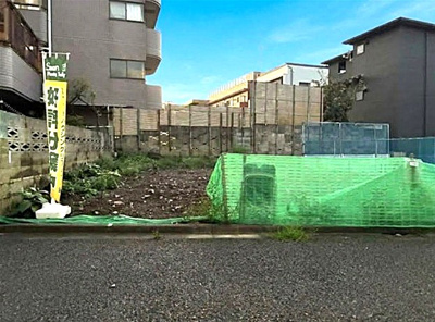 【外観】 | 【現地見学会】杉並区大宮1丁目　宅地分譲　8490万円 | 間口の広い整形地。
自由度の高い間取りプランが入ります。