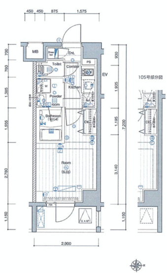 【間取り】 | ＰＲＥＭＩＵＭ　ＣＵＢＥ　大井町　＃ｍｏ