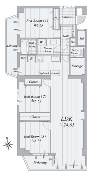 【間取り】 | 上目黒パークマンション