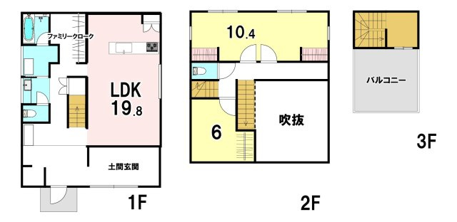 加古川市野口町水足　中古戸建の間取り|2SLDKです。