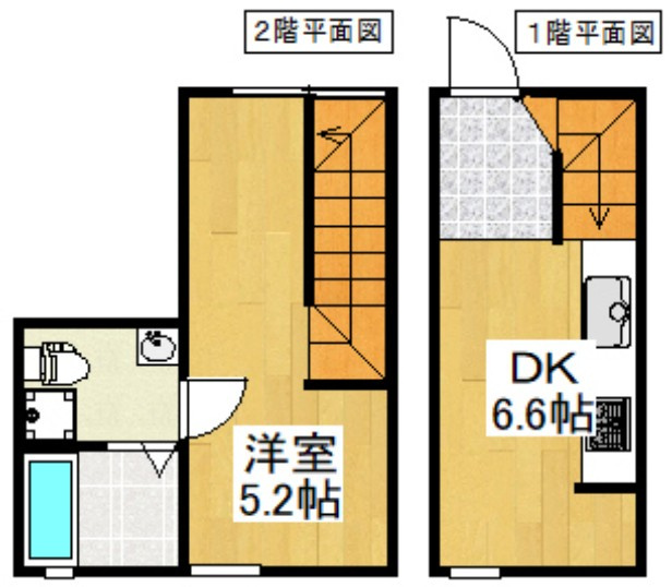 日野市豊田２丁目のアパートの間取り