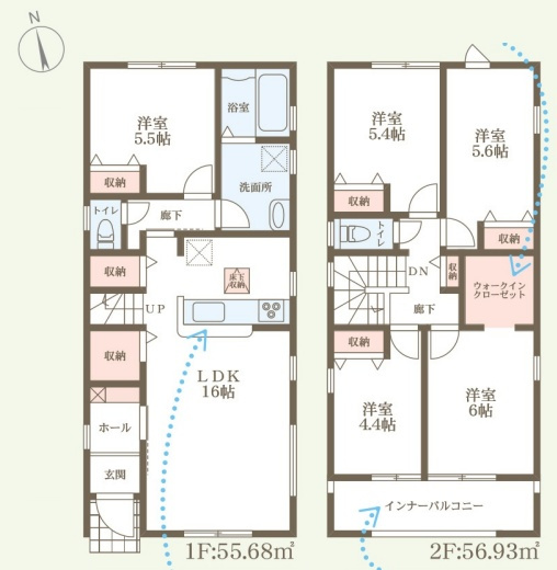 ★綾部市広小路　新築一戸建ての間取り|2号地