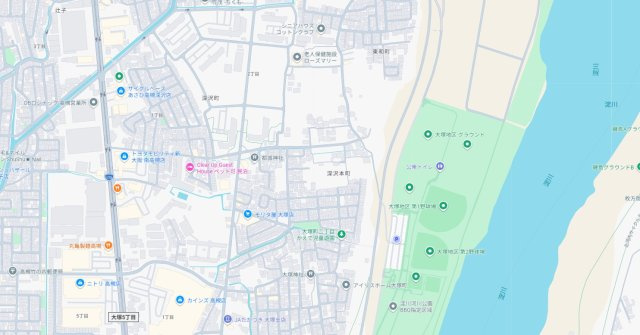 高槻市深沢本町　新築一戸建ての地図