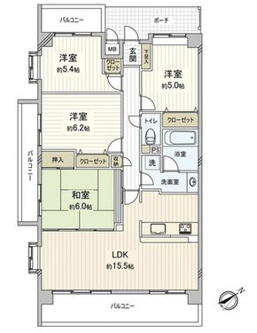 藤和シティホームズ西宮東町の間取り