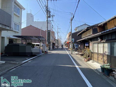 上京区浮田町 土地(B号地)の前面道路含む現地写真