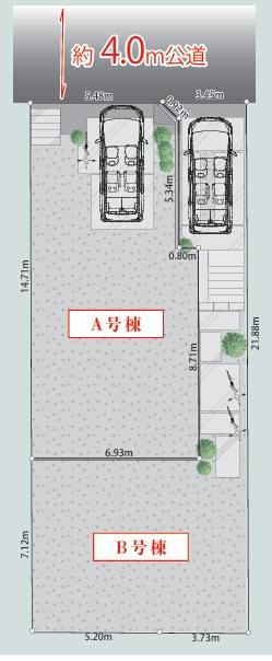 練馬区東大泉3丁目　新築一戸建　西武池袋線　大泉学園の区画図