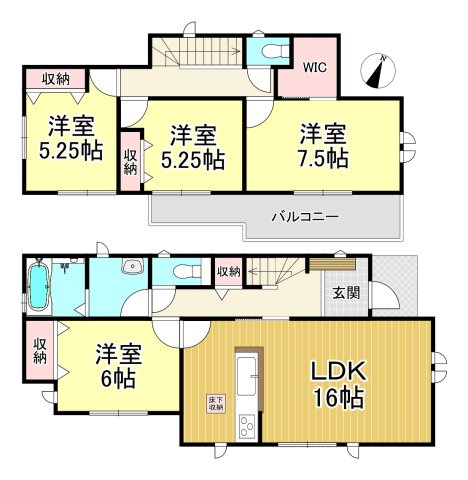 半田市亀崎町8丁目　全1棟の間取り|4LDK+WIC♪