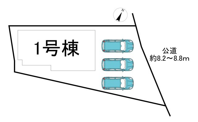 半田市亀崎町8丁目　全1棟の区画図|全1区画分譲地☆