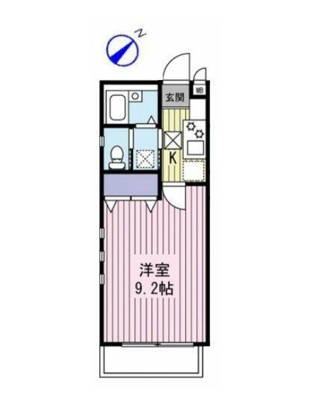 柏市根戸のアパートの間取り