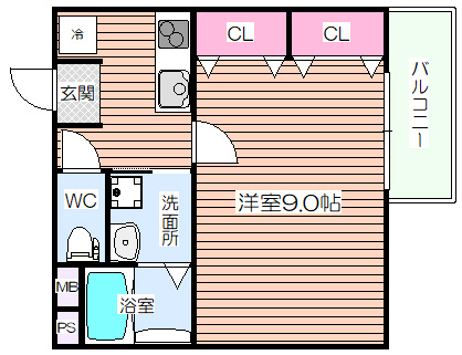 【間取り】 | フジパレス東三国Ⅰ番館