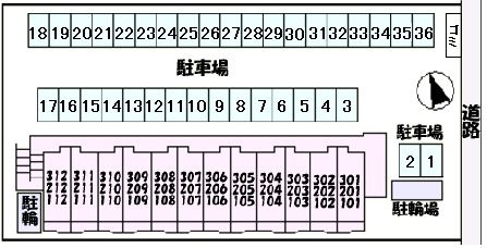 ダイアモンド　エフの駐車場
