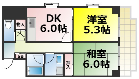 【間取り】 | カサパルコ敷津 仲介手数料無料
