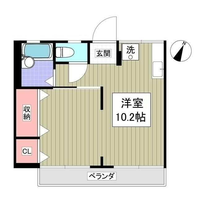 相模原市中央区相生３丁目のアパートの間取り