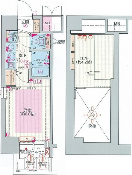 エステムコート三宮駅前ラ・ドゥーの間取り