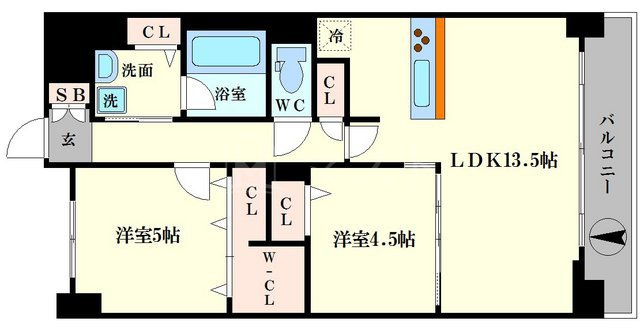 ビビアンパレス桜川公園の間取り