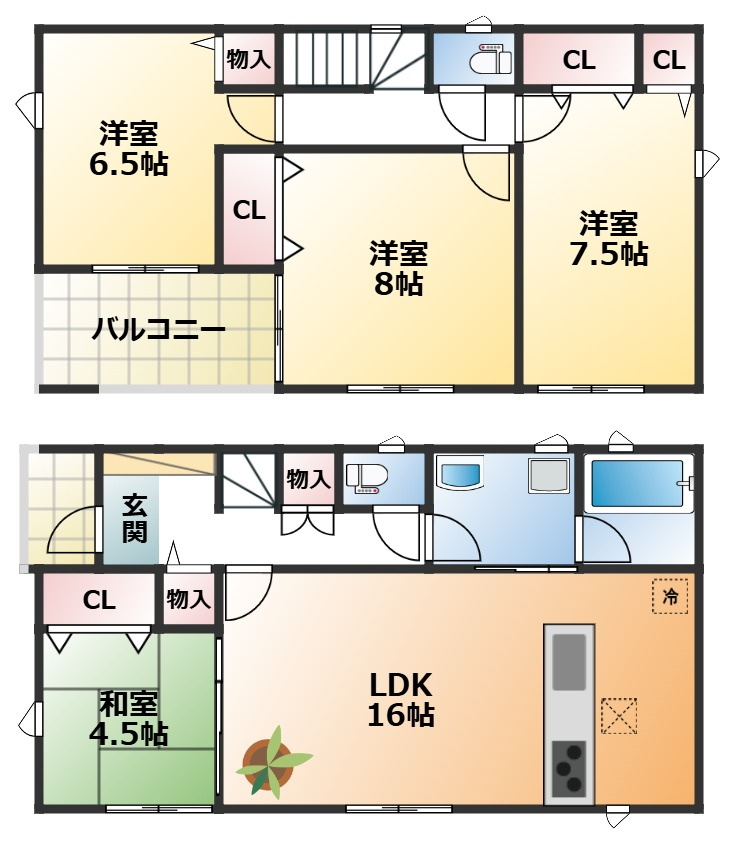 CRADLEGARDEN矢板市本町第1の間取り