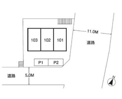 川崎市麻生区千代ケ丘３丁目のアパートの区画図