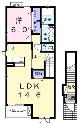 プラシードＡの間取り