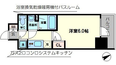 エスリード難波ステーションゲートサウステラスの間取り|エスリード難波ステーションゲートサウステラス　間取り