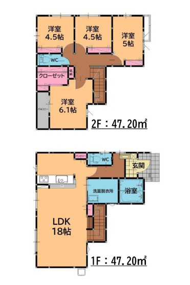 【間取り】 | 糟屋郡須恵町新原6期　1号棟（全2棟）【仲介手数料無料・0円】 | 平日、土日祝日もお好きな日時にご見学可能です。お気軽にお問合せ下さい。
