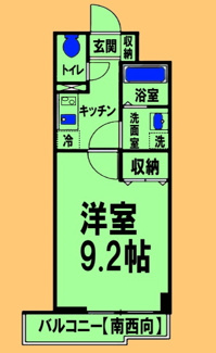 【間取り】 | コロッサル六地蔵 | 間取り図：反転タイプ