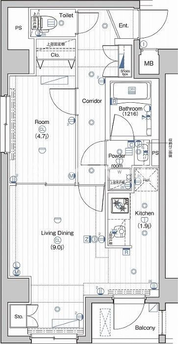 プレミアムキューブ大井町♯moの間取り