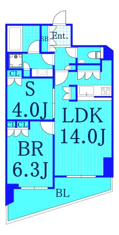 みなとみらいミッドスクエアザタワーレジデンスの間取り|2LDKの使いやすい間取りです！