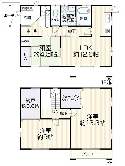 岐阜市大洞柏台！築23年再生住宅！お車3台可能！2台分カーポート！大容量のウォークインクローゼット！の間取り|岐阜市大洞柏台！築23年再生住宅！お車3台可能！2台分カーポート付き！大容量のウォークインクローゼット！