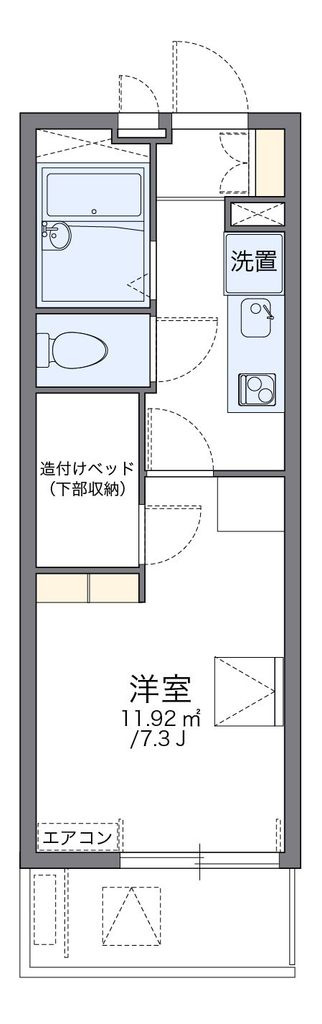 レオパレスエムエムワンの間取り|間取りです。