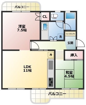 【間取り】 | 大久保東第一住宅10号棟