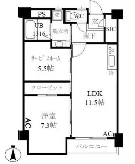 【間取り】 | ヴェルセ用賀