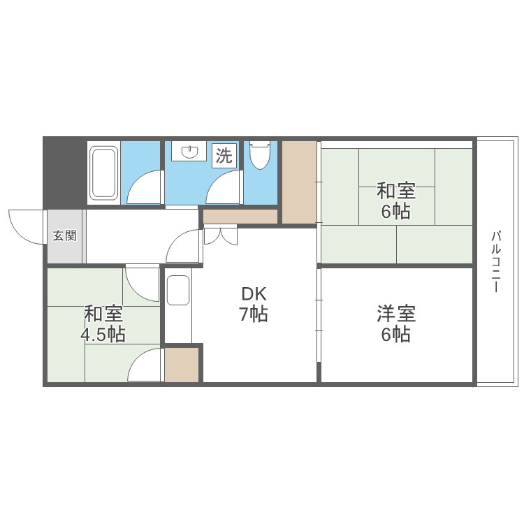 西岩崎コーポの間取り
